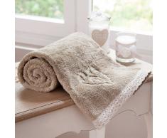 Toalla de ducha beige de algodón 100 × 150 cm CAMILLE