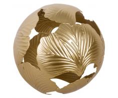 Bola decorativa de metal dorado