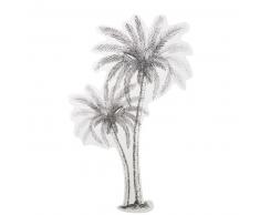 Autoadhesivo de pared con estampado de palmeras realizado en vinilo blanco y negro