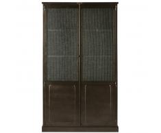 Vitrina de 2 puertas de metal color bronce y vidrio armado Kong