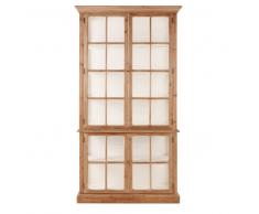 Vitrina con 4 puertas de pino reciclado Valbonne