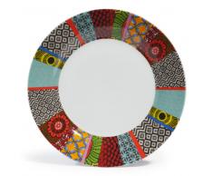 Plato llano de porcelana de colores Diám. 27 cm JANEIRO