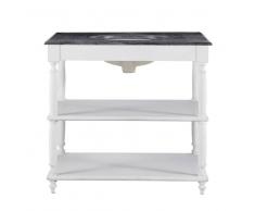 Mueble de lavabo de álamo blanco y piedra azul antracita Ostende