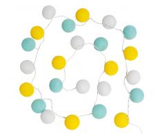 Guirnalda luminosa tricolor 24 LED L. 290 cm LIMONA