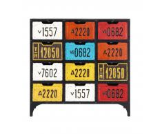 Cajonera industrial de madera de colores An. 93 cm Road