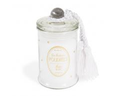 Vela bombonera perfumada almizcle blanca Al. 11 cm