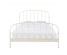 Cama de 160x200 de metal blanco Sixtine