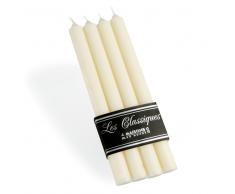 4 velas largas blancas Al. 28 cm