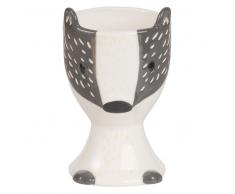 Huevera mapache de loza