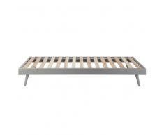 Cama-banco escandinava 90 x 190 de pino gris Sixties