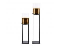 2 candelabros portavelas de cristal