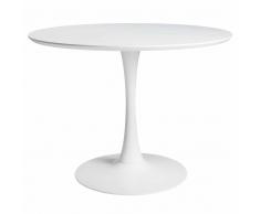 Mesa de comedor redonda blanca D. 100 cm Circle