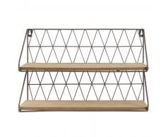 Almacenaje de pared de metal gris