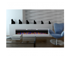 CHIMENEA ELÉCTRICA EMPOTRABLE 254 cm - KAMIN white NICE 100