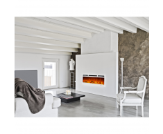 CHIMENEA ELÉCTRICA 128cm EMPOTRABLE - KAMIN WHITE NICE 50