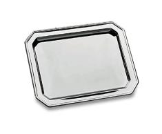 Lacor Bandeja Octogonal, Acero, Plateado, 46x36 cm