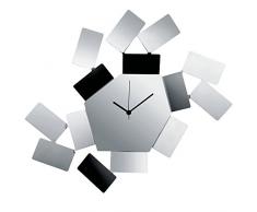 Alessi Reloj de Pared, Acero Inoxidable, Plata, 27 x 1.665 x 15.5 cm