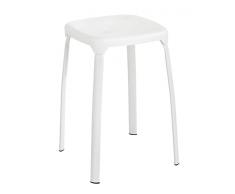 Wenko Taburete para el baÃ±o Losani , Sitzhocker, PlÃ¡stico, Blanco , 29 x 46 x 29 cm