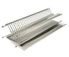 ELLETIPI Bridge I850 CB1 76 V01 Escurreplatos para Armario de Pared, 80 cm. Acero Inoxidable