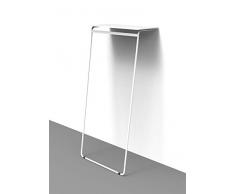 ALBA PMART - Perchero de Acero y Madera, Color Blanco, Mediano