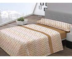 Pierre Cardin Juego sábanas coralina Vail 105 cm. Naranja, 100Percent_poliéster, Cama de 105