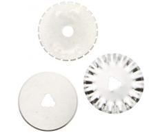 Cuchillas para Cortador Giratorio Vaessen Creative, 3 piezas, para Diestros y Zurdos, Cuchillas Giratorias Afiladas para Tela, Papel, Cuero, Fieltro, Cartulina y Otros Materiales de Manualidades