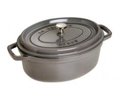 STAUB Cocotte Ovalada, Hierro Fundido, Gris Grafito, 29 cm