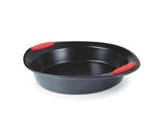 Lacor - 68751 - Molde Redondo en Acero con Silicona 24x5cm - Negro