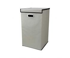 Rebecca SRL Organizador Contenedor Canasta Resistente Cesta de Almacenamiento Beige Ligera Lavable Lavanderia Baño (Cod. RE4731)