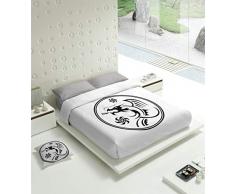 TSUKI Akito Funda NÃ³rdica, AlgodÃ³n, Blanco, Negro, Cama 180