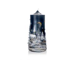 Wiedemann – Relieve de Navidad Vela Stille Nacht, Cera, Azul Oscuro, 22, 5 x 11, 00 X cm, 1 Unidades