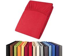 aqua-textil Viana SÃ¡banas Ajustables Cama Boxspring algodÃ³n 140x200-160x200 cm Rojo