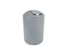 axentia Cubo de Basura con Tapa oscilante (5 L), Color Gris Mate