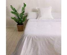 Sancarlos â Juego de Sábanas Kamut, 50% Algodón 50% Poliéster, Color Gris, Cama de 180