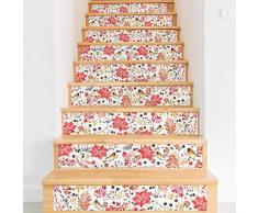 Walplus Ponsetia el Invierno Joy Azulejos Adhesivos de Pared 24 Piezas, Mezclado, 15 X 15 X 0.02Cm
