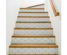 Playa 197096Â autoadhesivos para contremarches de escaleras, Vinilo, Gris, 100Â x 0,1Â x 19Â cm