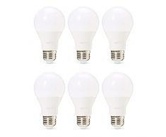 AmazonBasics Professional - Bombilla de tipo Edison LED, casquillo E27, equivalente a 60 W, blanco cálido, regulable - juego de 6