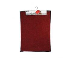 Déco Tapis - 1740297, Tapete Atrapapolvo Rectangul, 60 X 80 Cm, Uni, Alfombra De Entrada, Rojo