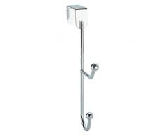 MSV Patera Cromada 2 Ganchos, Acero Inoxidable, 2x21x12.5 cm