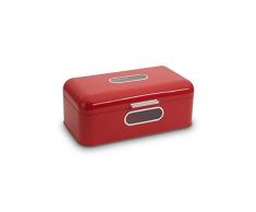 ECHTWERK panera de Metal Retro con Ventana de visualizacÃ³n, 42,5 x 23,8 x 17cm, Rojo, 8 x 17 cm