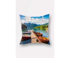 Lulu Home - Funda de Almohada, Multicolor, 45 x 45 cm