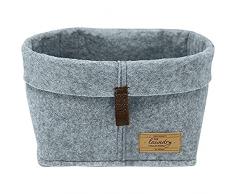 Wenko Cesta de Fieltro M Feli, Gris