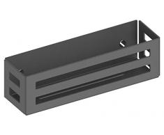 Keuco cesta de ducha de aluminio, color negro, extraÃble, ranuras de drenaje, 32 x 9 x 12 cm, montaje en pared en la ducha, estante de ducha fácil de limpiar
