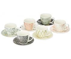 6 Unidades Tognana Olimpia Alhambra Juego de 6 Platos Llanos Porcelana Multicolor