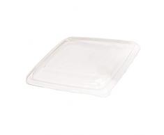 First 210 apopl1000 Tapa para Plato plástico/Pet Polietileno téréphtalate Transparente 24 x 24 x 3 cm 50 Piezas