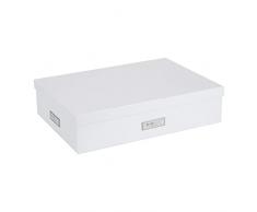 Bigso Box of Sweden Organizador de accesorios de tablero de fibras y papel â Caja de almacenamiento con tapa para diversos artÃculos â Caja con compartimentos (12 en total) â blanco