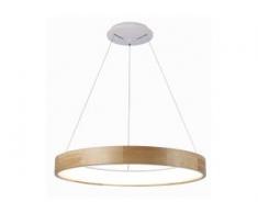 Lámpara Led Colgante Círculo Madera (50W)