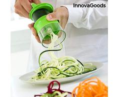 InnovaGoods Spiralicer Cortador de Verduras en Espiral Mini, ABS, Verde, 8x8x9 cm