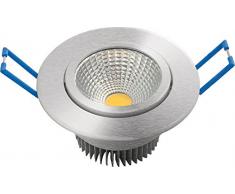 Garza Lighting - Foco Downlight LED empotrable COB direccionable, aluminio, luz cálida 3000K