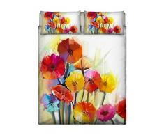 Sogni dAutore Sogni D Autore Set de Ropa de Cama (Hoja Plana 255x300cm + 2 Fundas Cojin 52x82cm con Solapa Interna), SD44, 100Â % AlgodÃ³n, Doble